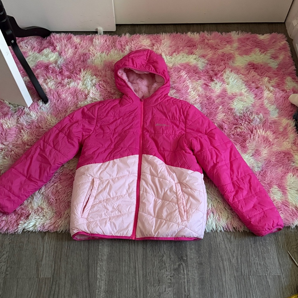 Eddie Bauer Pink Quilted Jacket Reversible